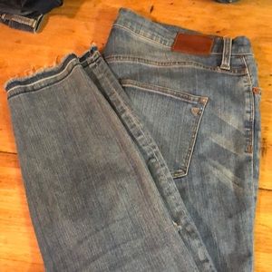 Madewell High Riser Skinny w/holes in knees